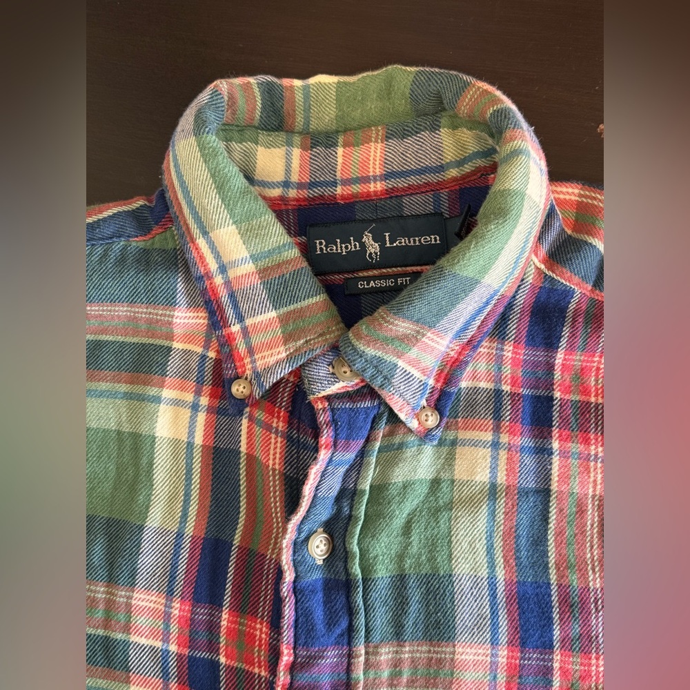 Ralph Lauren Vintage Men's Multicolor Plaid Flannel Shirt - Picture 4 of 8